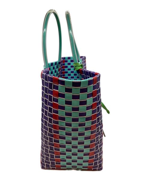 MARNI（マルニ）MARNI (マルニ) MARKET カゴバッグ スカイブルー×パープル×レッドの古着・服飾アイテム