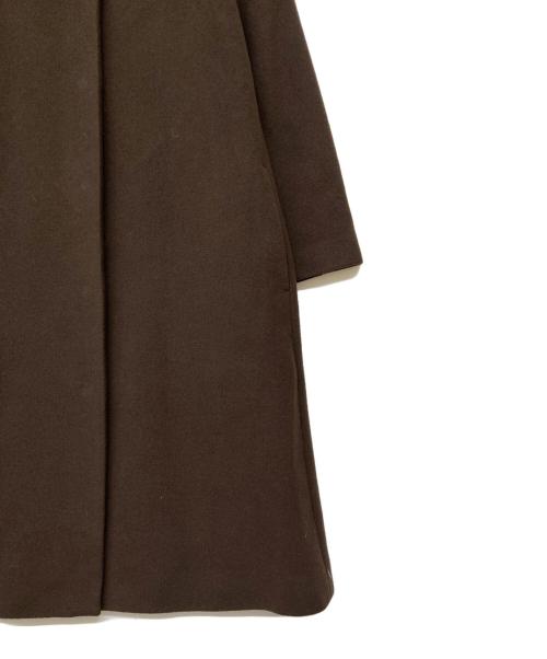 UNITED ARROWS（ユナイテッドアローズ）UNITED ARROWS (ユナイテッドアローズ) ノーカラーベルラインコート ブラウン サイズ:34の古着・服飾アイテム