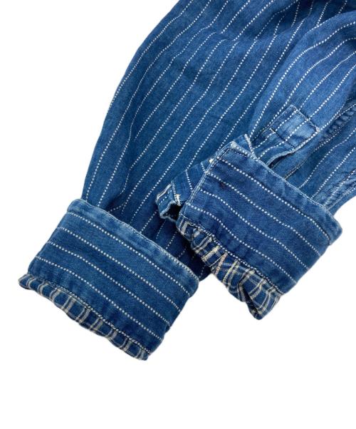 RRL（ダブルアールエル）RRL (ダブルアールエル) ストライプシャツ ブルー サイズ:Sの古着・服飾アイテム