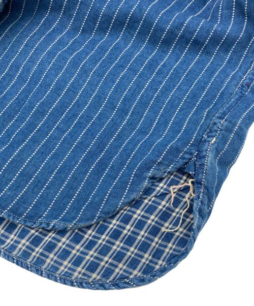 RRL（ダブルアールエル）RRL (ダブルアールエル) ストライプシャツ ブルー サイズ:Sの古着・服飾アイテム