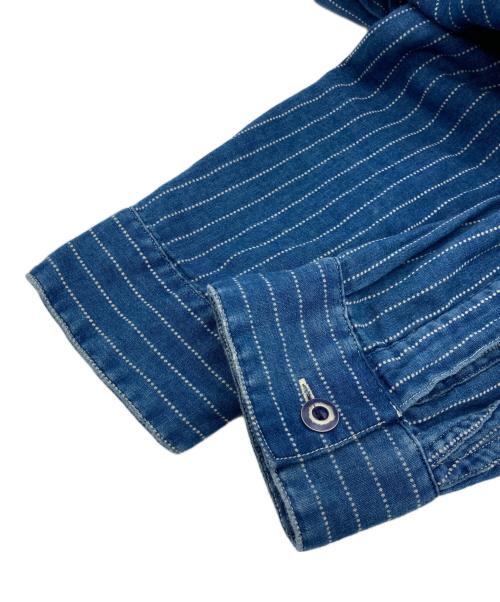 RRL（ダブルアールエル）RRL (ダブルアールエル) ストライプシャツ ブルー サイズ:Sの古着・服飾アイテム