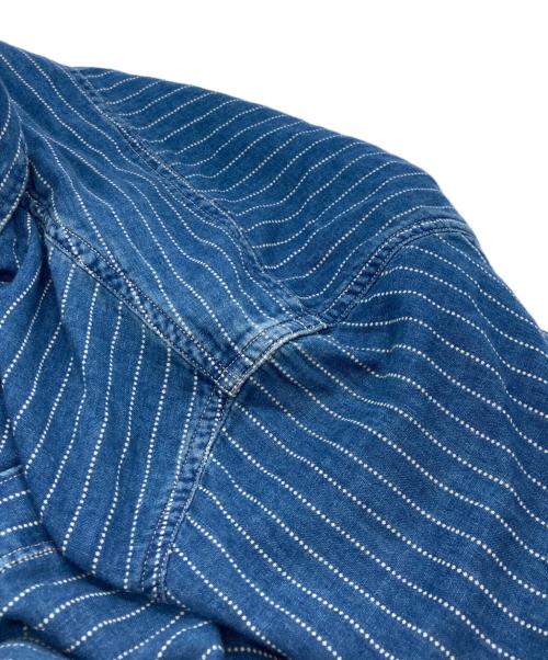 RRL（ダブルアールエル）RRL (ダブルアールエル) ストライプシャツ ブルー サイズ:Sの古着・服飾アイテム