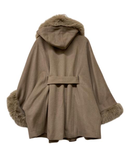 rienda（リエンダ）rienda (リエンダ) ウールMIXフードポンチョコート ブラウン サイズ:Sの古着・服飾アイテム