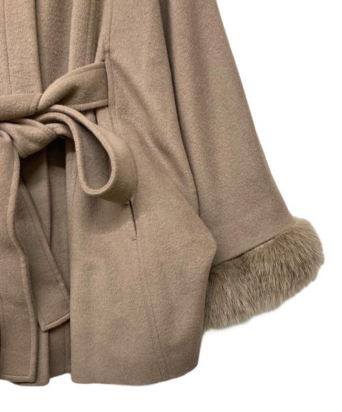 rienda（リエンダ）rienda (リエンダ) ウールMIXフードポンチョコート ブラウン サイズ:Sの古着・服飾アイテム