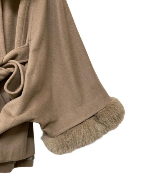 rienda（リエンダ）rienda (リエンダ) ウールMIXフードポンチョコート ブラウン サイズ:Sの古着・服飾アイテム