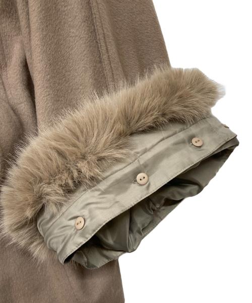 rienda（リエンダ）rienda (リエンダ) ウールMIXフードポンチョコート ブラウン サイズ:Sの古着・服飾アイテム