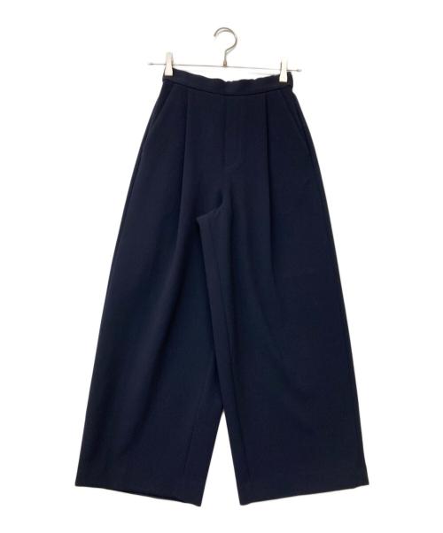 ENFOLD（エンフォルド）ENFOLD (エンフォルド) ダブルクロス1 ゴムタックトラウザー ネイビー サイズ:34の古着・服飾アイテム