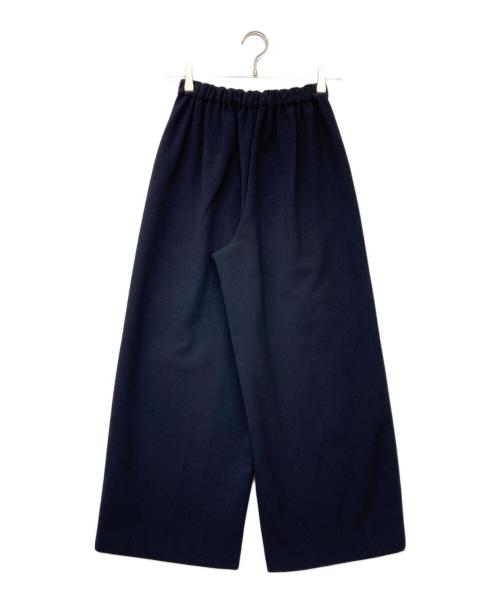 ENFOLD（エンフォルド）ENFOLD (エンフォルド) ダブルクロス1 ゴムタックトラウザー ネイビー サイズ:34の古着・服飾アイテム