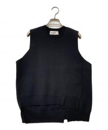 nagonstans（ナゴンスタンス）の古着「CASHMERE BLEND CREWNECK VEST」｜ブラック