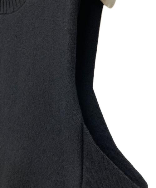 nagonstans（ナゴンスタンス）nagonstans (ナゴンスタンス) CASHMERE BLEND CREWNECK VEST ブラック サイズ:Mの古着・服飾アイテム