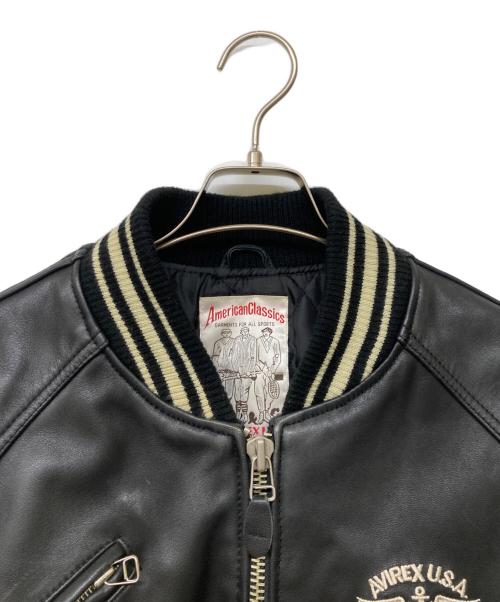 AVIREX（アヴィレックス）AVIREX (アヴィレックス) American Classics カウハイドレザージャケット ブラック サイズ:Mの古着・服飾アイテム