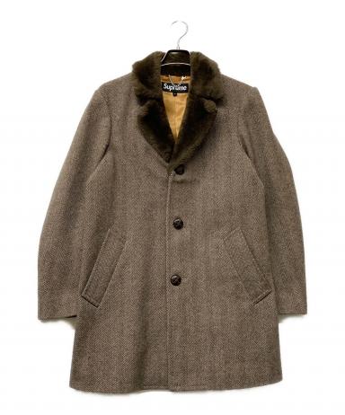中古・古着通販】SUPREME (シュプリーム) 15AW Fur Collar Tweed Coat