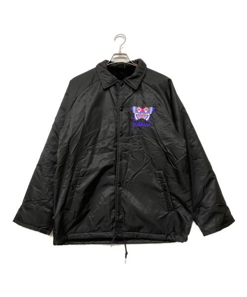 SHISHUMANIA（シシュウマニア）SHISHUMANIA (シシュウマニア) 蛾虎刺繍コーチジャケット ブラック サイズ:Lの古着・服飾アイテム
