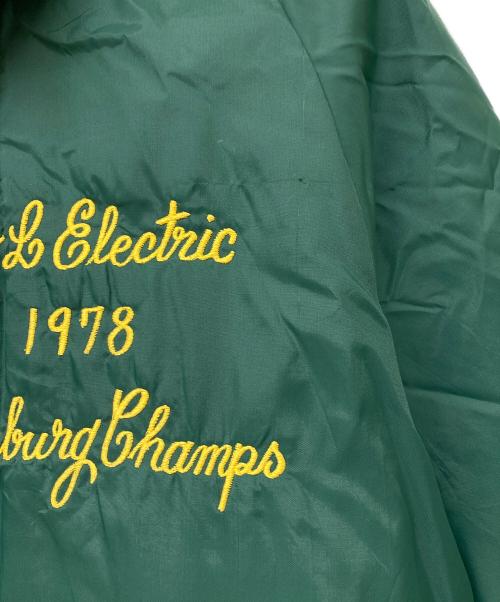 Champion（チャンピオン）Champion (チャンピオン) 60-70s ランタグヴィンテージ刺繍 コーチジャケット グリーン サイズ:Lの古着・服飾アイテム