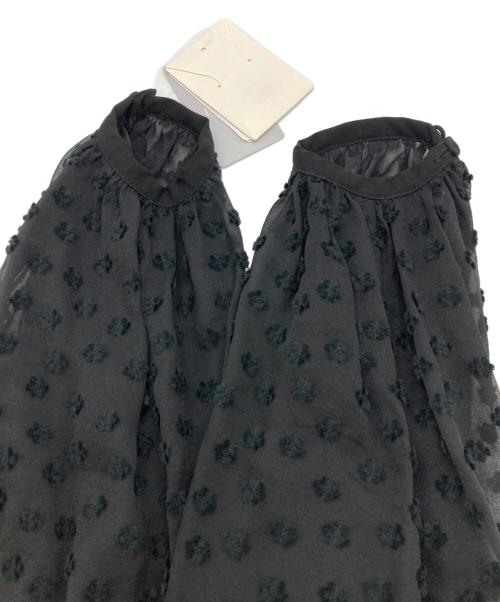 IENA（イエナ）IENA (イエナ) 24AW Mi*Trefle シアーギャザーブラウス ロングスリーブ ブラック サイズ:Free 未使用品の古着・服飾アイテム