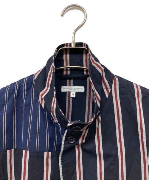 Engineered Garments（エンジニアド ガーメンツ）Engineered Garments (エンジニアド ガーメンツ) Loiter Jacket Regimental St レッド×ネイビー サイズ:Sの古着・服飾アイテム
