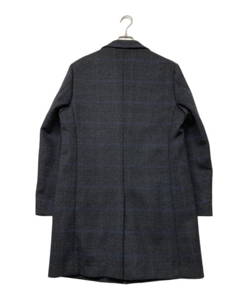 BEAUTY&YOUTH（ビューティーアンドユース）BEAUTY&YOUTH (ビューティーアンドユース) チェック 120S メルトン チェスターコート ブラック サイズ:XLの古着・服飾アイテム