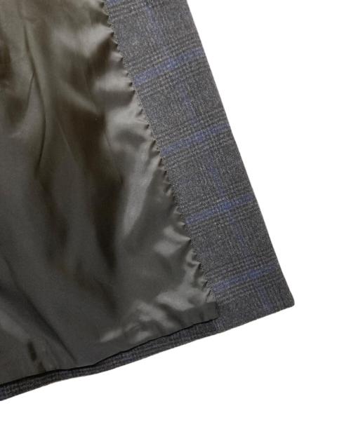 BEAUTY&YOUTH（ビューティーアンドユース）BEAUTY&YOUTH (ビューティーアンドユース) チェック 120S メルトン チェスターコート ブラック サイズ:XLの古着・服飾アイテム