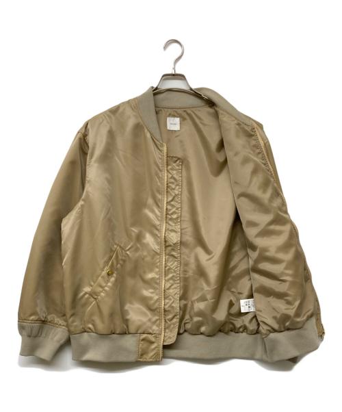 25SS Spick and Span（ニーゴーエスエス スピック アンド スパン）25SS Spick and Span (ニーゴーエスエス スピック アンド スパン) ナイロンジップブルゾン ベージュ サイズ:FREEの古着・服飾アイテム