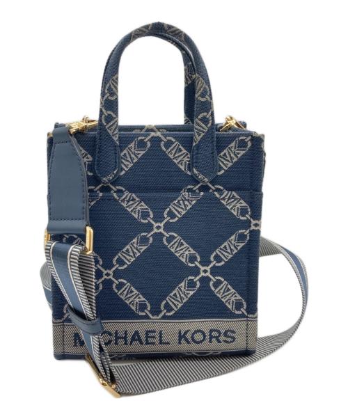 MICHAEL KORS（マイケル・コース）MICHAEL KORS (マイケル・コース) キャンバスショルダーバッグ ネイビー サイズ:-の古着・服飾アイテム