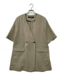 JOURNAL STANDARD（ジャーナルスタンダード）の古着「アイアスストレッチハーフスリーブジャケット」｜ブラウン