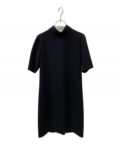 Theory アドミラルクレープ ドレス ワンピース ブラック サイズ2 黒 中古・古着通販】theory (セオリー) Admiral Crepe Flared Dress