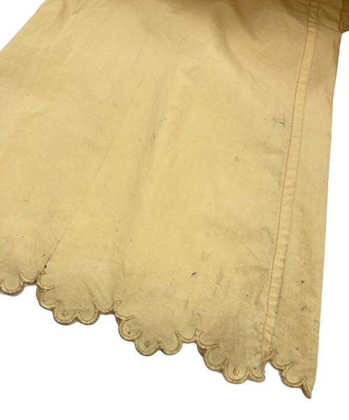 masu（エムエーエスユー）masu (エムエーエスユー) 22SS SCALLOP FLARE PANTS(22エスエス・スカラップ・フレア・パンツ) イエロー サイズ:size42の古着・服飾アイテム