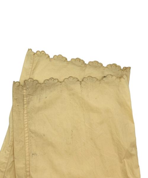 masu（エムエーエスユー）masu (エムエーエスユー) 22SS SCALLOP FLARE PANTS(22エスエス・スカラップ・フレア・パンツ) イエロー サイズ:size42の古着・服飾アイテム