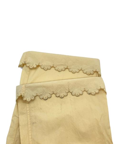 masu（エムエーエスユー）masu (エムエーエスユー) 22SS SCALLOP FLARE PANTS(22エスエス・スカラップ・フレア・パンツ) イエロー サイズ:size42の古着・服飾アイテム