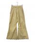 masu（エムエーエスユー）の古着「22SS SCALLOP FLARE PANTS(22エスエス・スカラップ・フレア・パンツ)」｜イエロー