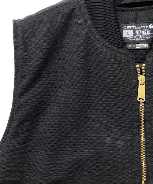CarHartt（カーハート）CarHartt (カーハート) Relaxed Fit Firm Duck Insulated Rib Collar Vest ブラック サイズ:Lの古着・服飾アイテム