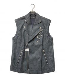 TORNADO MART（トルネードマート）の古着「オーバーライダースベストジャケット」｜グレー