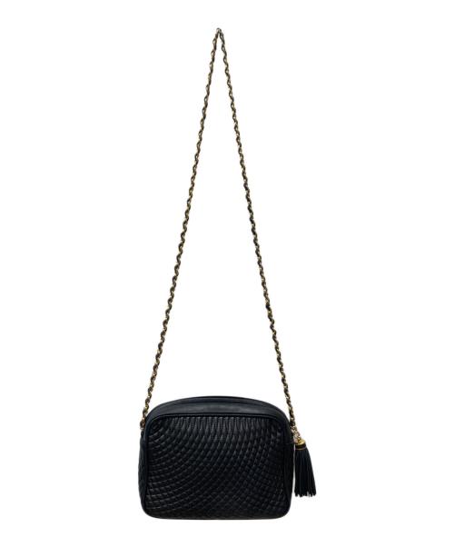 BALLY（バリー）BALLY (バリー) チェーンレザーショルダーバッグ ブラックの古着・服飾アイテム
