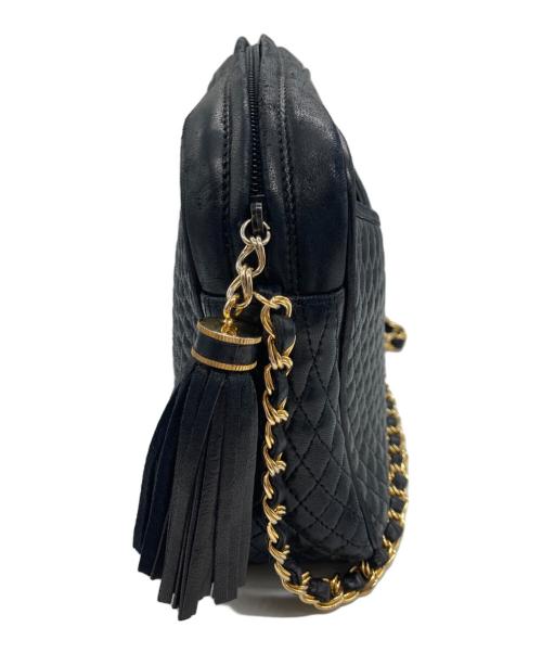 BALLY（バリー）BALLY (バリー) チェーンレザーショルダーバッグ ブラックの古着・服飾アイテム