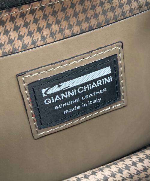 GIANNI CHIARINI（ジャンニ キアリーニ）GIANNI CHIARINI (ジャンニ キアリーニ) レザーショルダーバッグ ブラック×グレー サイズ:-の古着・服飾アイテム