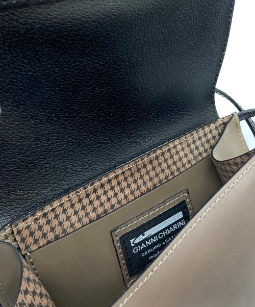 GIANNI CHIARINI（ジャンニ キアリーニ）GIANNI CHIARINI (ジャンニ キアリーニ) レザーショルダーバッグ ブラック×グレー サイズ:-の古着・服飾アイテム
