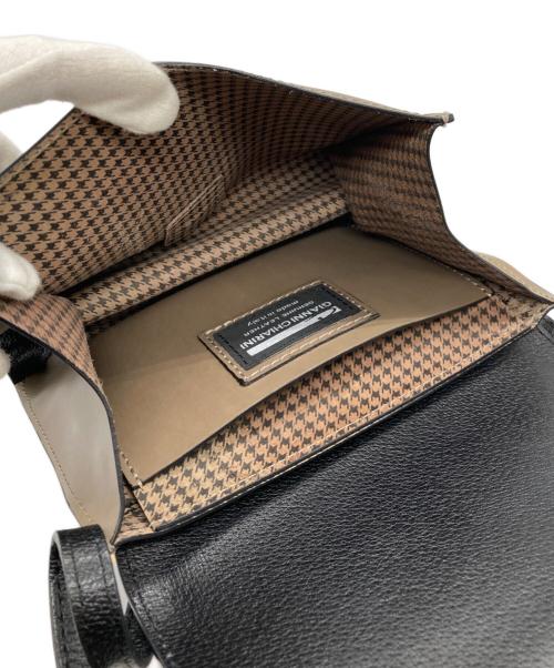 GIANNI CHIARINI（ジャンニ キアリーニ）GIANNI CHIARINI (ジャンニ キアリーニ) レザーショルダーバッグ ブラック×グレー サイズ:-の古着・服飾アイテム