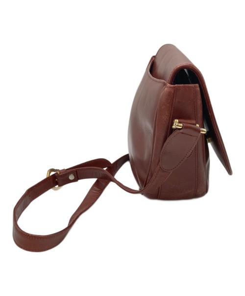 les must de cartier（マストドゥカルティエ）les must de cartier (マストドゥカルティエ) マストライン ヴィンテージフラップレザーショルダーバッグ ボルドー サイズ:-の古着・服飾アイテム