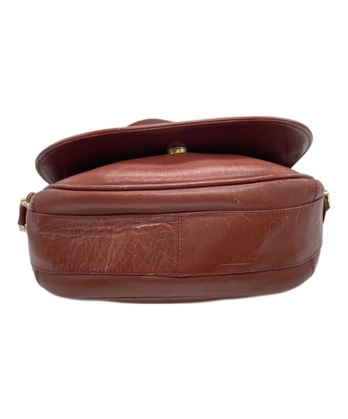 les must de cartier（マストドゥカルティエ）les must de cartier (マストドゥカルティエ) マストライン ヴィンテージフラップレザーショルダーバッグ ボルドー サイズ:-の古着・服飾アイテム