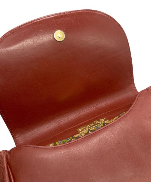 les must de cartier（マストドゥカルティエ）les must de cartier (マストドゥカルティエ) マストライン ヴィンテージフラップレザーショルダーバッグ ボルドー サイズ:-の古着・服飾アイテム