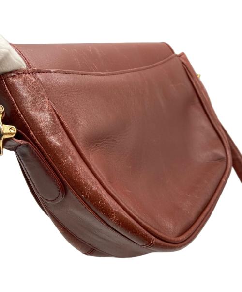 les must de cartier（マストドゥカルティエ）les must de cartier (マストドゥカルティエ) マストライン ヴィンテージフラップレザーショルダーバッグ ボルドー サイズ:-の古着・服飾アイテム