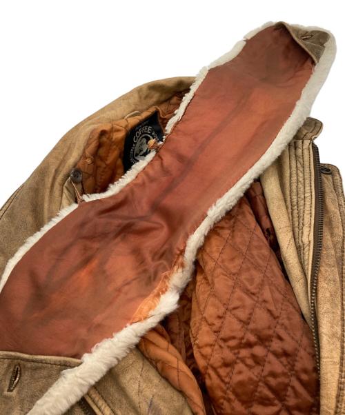 BOSS（ボス）BOSS (ボス) 【ボスジャン】 SUNTORY ORIGINAL DESIGN 古着ファー付きレザージャケット ブラウン サイズ:Mの古着・服飾アイテム