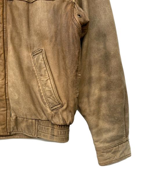 BOSS（ボス）BOSS (ボス) 【ボスジャン】 SUNTORY ORIGINAL DESIGN 古着ファー付きレザージャケット ブラウン サイズ:Mの古着・服飾アイテム