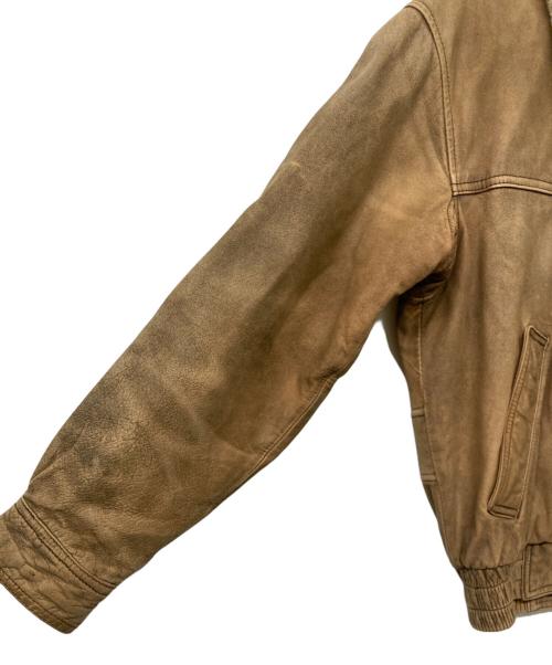 BOSS（ボス）BOSS (ボス) 【ボスジャン】 SUNTORY ORIGINAL DESIGN 古着ファー付きレザージャケット ブラウン サイズ:Mの古着・服飾アイテム