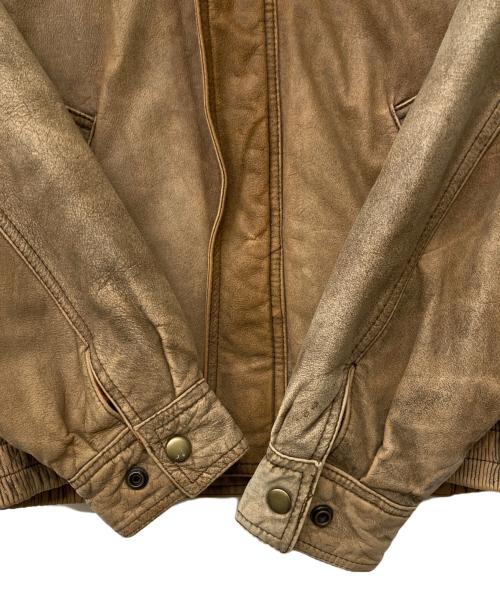 BOSS（ボス）BOSS (ボス) 【ボスジャン】 SUNTORY ORIGINAL DESIGN 古着ファー付きレザージャケット ブラウン サイズ:Mの古着・服飾アイテム