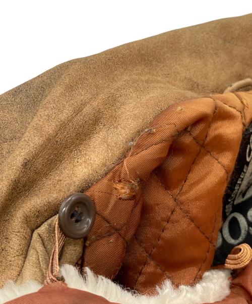 BOSS（ボス）BOSS (ボス) 【ボスジャン】 SUNTORY ORIGINAL DESIGN 古着ファー付きレザージャケット ブラウン サイズ:Mの古着・服飾アイテム