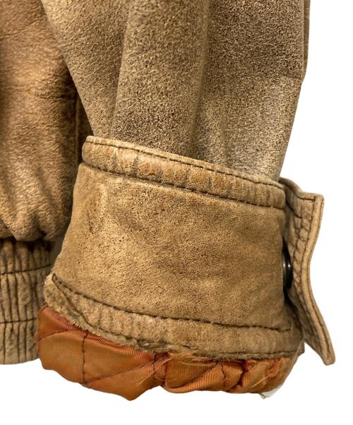 BOSS（ボス）BOSS (ボス) 【ボスジャン】 SUNTORY ORIGINAL DESIGN 古着ファー付きレザージャケット ブラウン サイズ:Mの古着・服飾アイテム