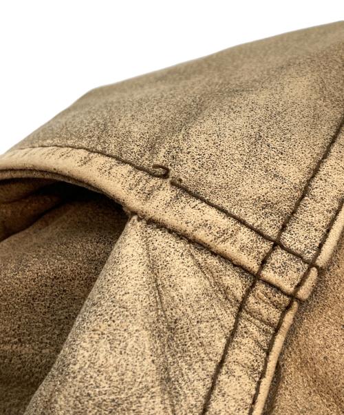 BOSS（ボス）BOSS (ボス) 【ボスジャン】 SUNTORY ORIGINAL DESIGN 古着ファー付きレザージャケット ブラウン サイズ:Mの古着・服飾アイテム