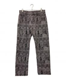 PLEASURES（プレジャーズ）の古着「TRACE DENIM PANT」｜グレー