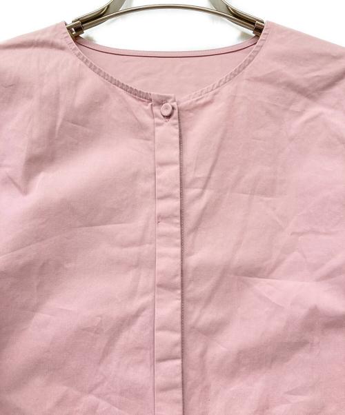 ANAYI（アナイ）ANAYI (アナイ) コンパクトコットンラッフルソデブラウス ピンク サイズ:SIZE 38の古着・服飾アイテム